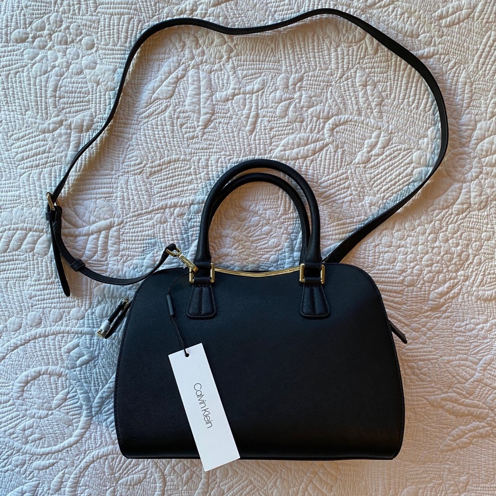Calvin Klein Black satchel purse bag